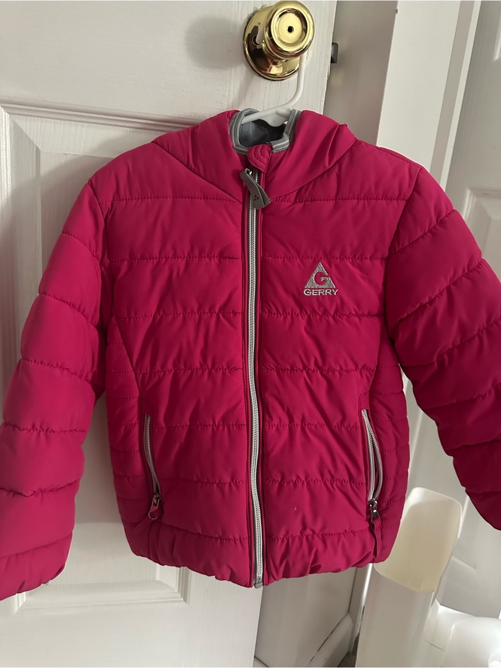 Gerry Weber Kids' Hot Pink Quilted Puffer Jacket with Hood